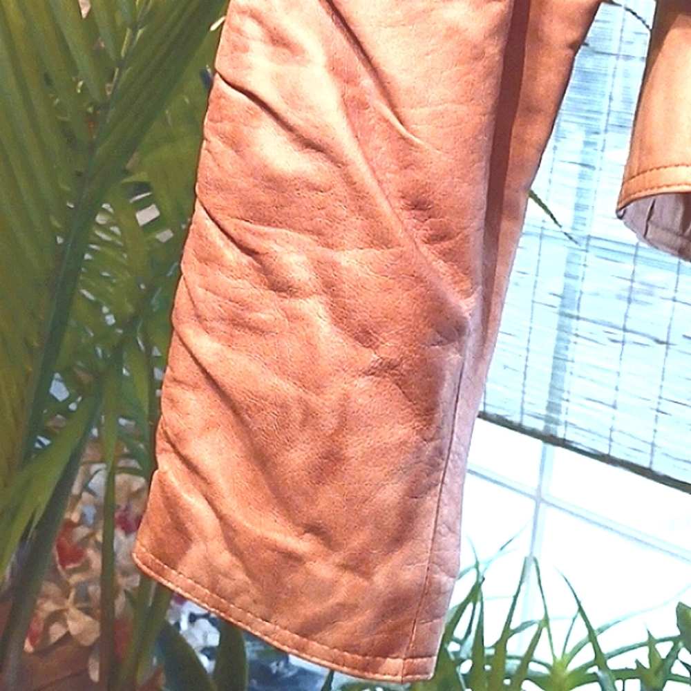 Stunning! INC โ๏ธ Leather Shirred Detail Design Jkt. XL - Picture 8 of 9